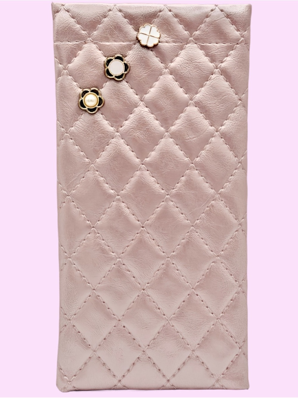 NWT EYEGLASS CASE W/PINS LISTING FOR SOFT PINK 01 EBONY &GREEN SEPARATE LISTINGS